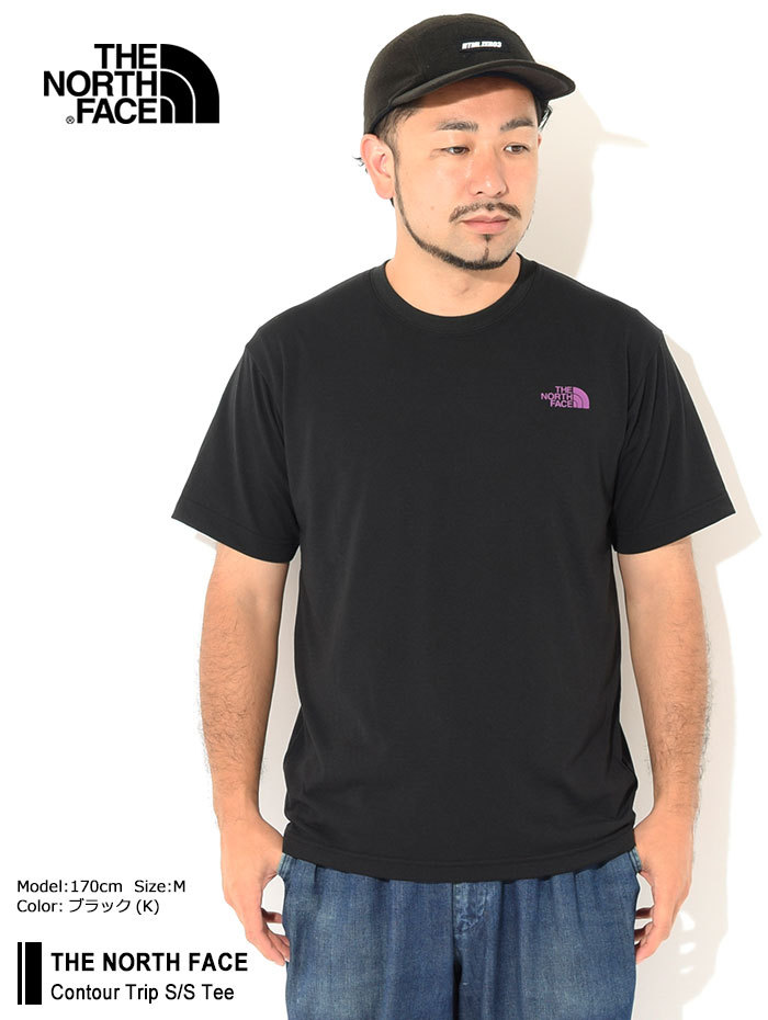 ノースフェイス Tシャツ 半袖 メンズ THE NORTH FACE コントア トリップ ( Contour Trip S/S Tee 2021春夏  T-SHIRTS カットソー NT32104 )