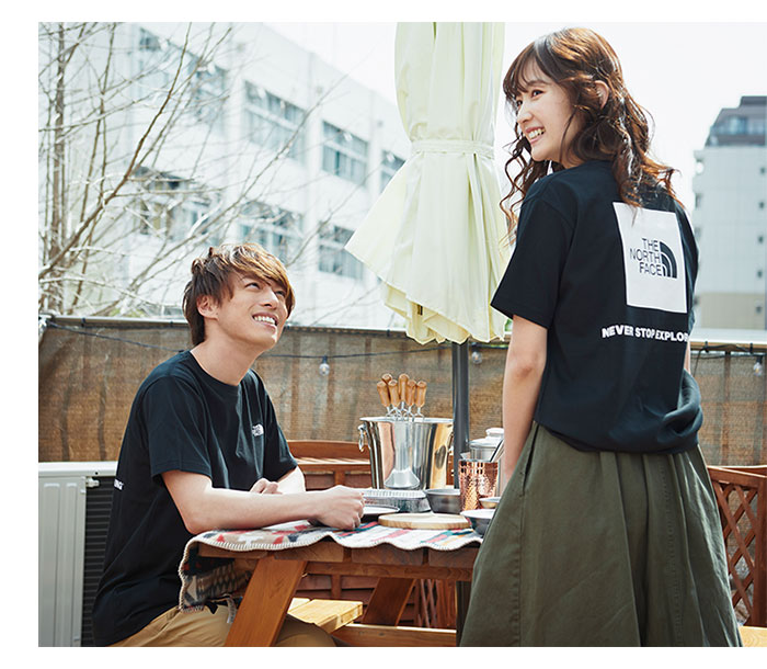 THE NORTH FACEザ ノースフェイスのTシャツ Back Square Logo01