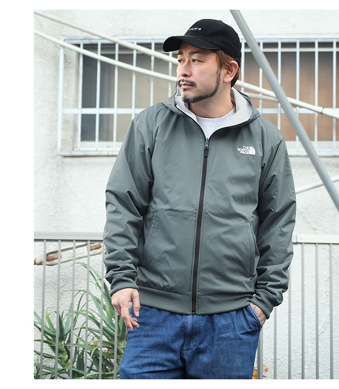 リバーシブル フーデッドジャケット グレー ブラック THE NORTH FACE（ザ ノースフェイス） ジャケット メンズ 26FW