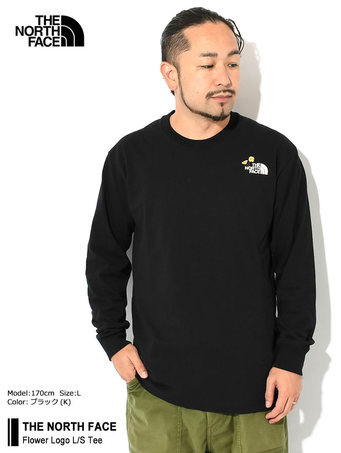 ザ ノースフェイス ロンT Tシャツ 長袖 THE NORTH FACE メンズ フラワー ロゴ (Flower Logo L/S Tee  2023秋冬 T-SHIRTS カットソー NT82332 国内正規)