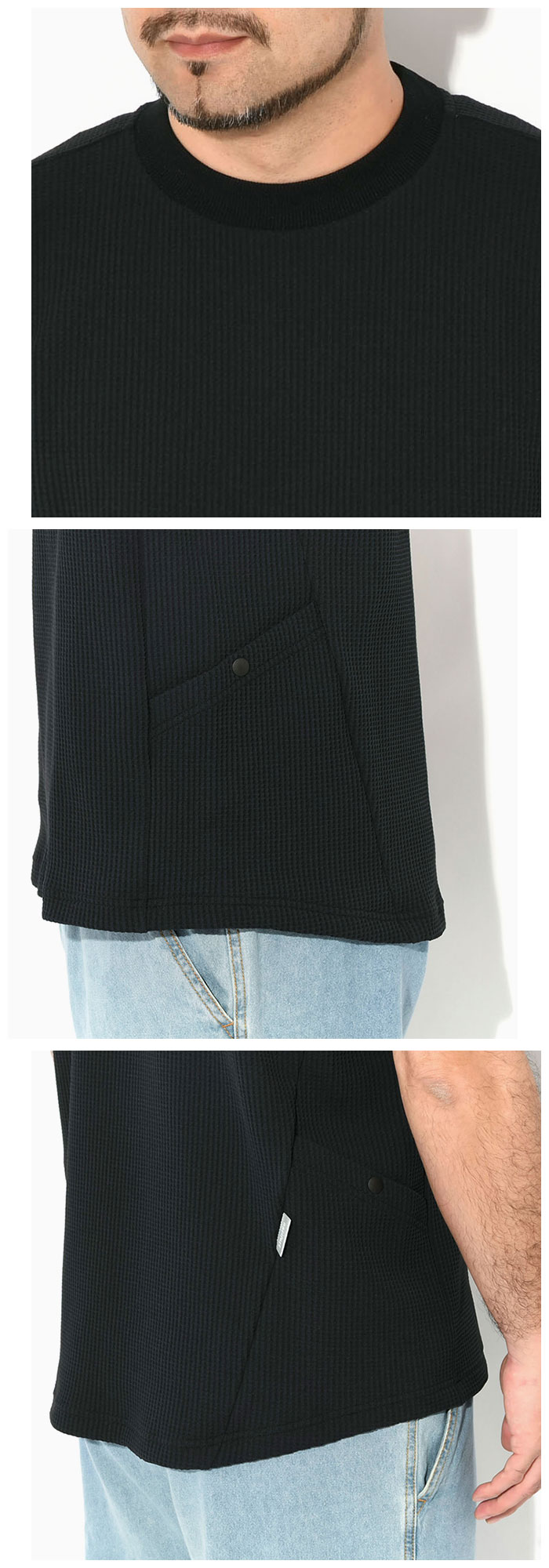 narifuri（ナリフリ） カットソー 半袖 メンズ マルチ テック ワッフル