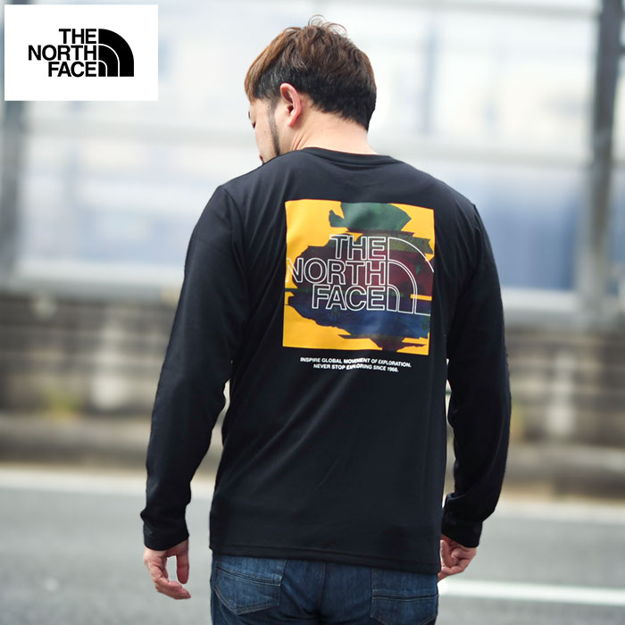 ザ・ノース・フェイス ロンT Tシャツ 長袖 THE NORTH FACE メンズ デジタル ボックス ロゴ ( Digital Box Logo  L/S Tee 2024秋冬 吸汗速乾 NT82488 国内正規 )