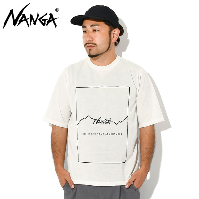 ナンガ Tシャツ 半袖 NANGA メンズ ドライ ミックス フレーム ロゴ ( Dry Mix F...