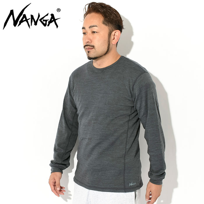 ナンガ カットソー 長袖 NANGA メンズ メリノ ウール ベース レイヤー トップ (Merino Wool Base Layer L/S Top インナー トップス NW2341-1J508)｜icefield｜03