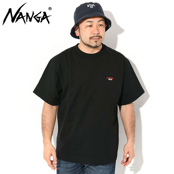 ナンガ Tシャツ 半袖 NANGA メンズ エコ ハイブリッド ボックス ロゴ エンブロイダリー (...