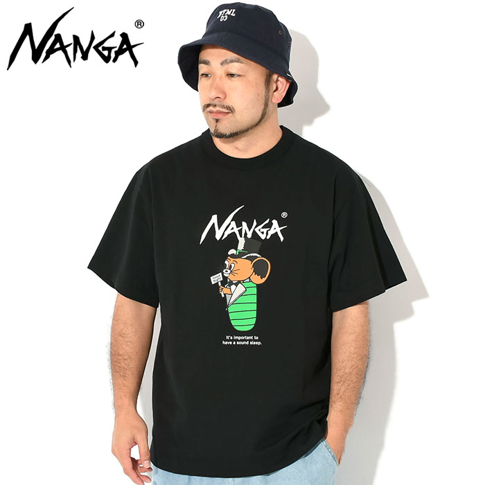 ナンガ Tシャツ 半袖 NANGA ジェリー鵜飼 エコ ハイブリッド スリーピング ジェリー マルケス(Sleeping Jerry Marquez  30周年記念 NW2411-1G806)[M便 1/1]