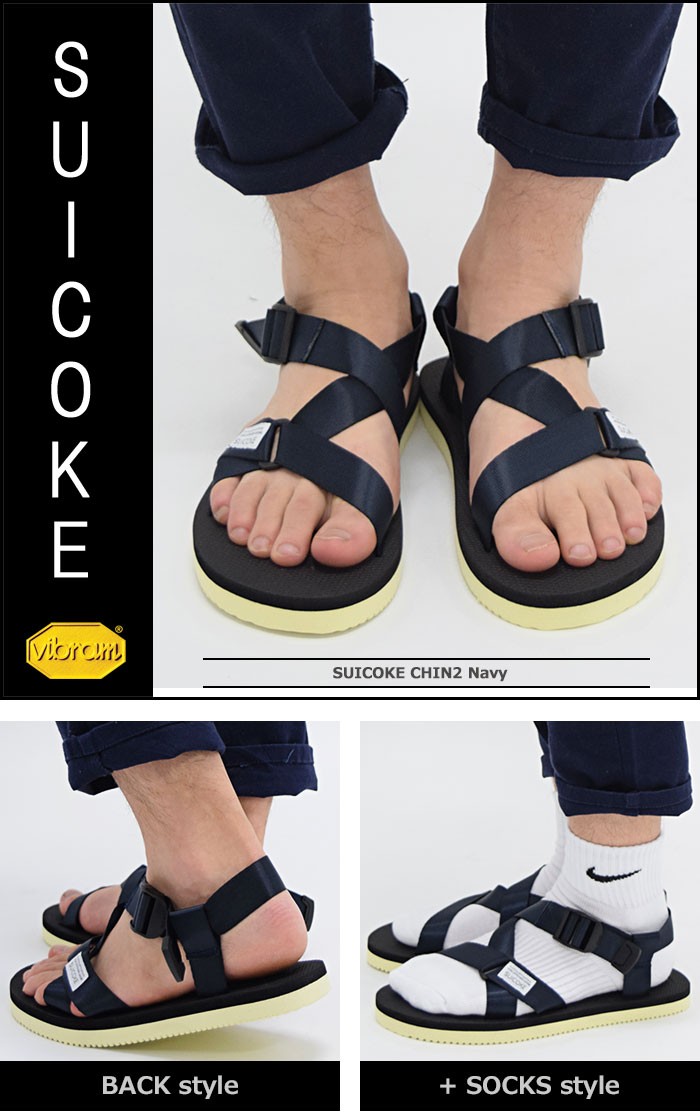 スイコック SUICOKE サンダル メンズ 男性用 CHIN2 Navy(suicoke CHIN2 vibram ビブラムソール スポーツサンダル  OG-023-2-1)