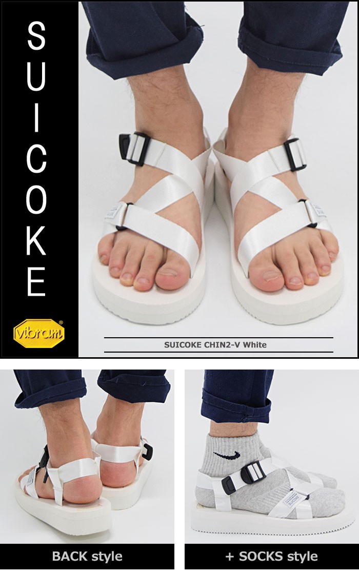 suicoke（スイコック） サンダル メンズ 男性用 CHIN2-V White(suicoke