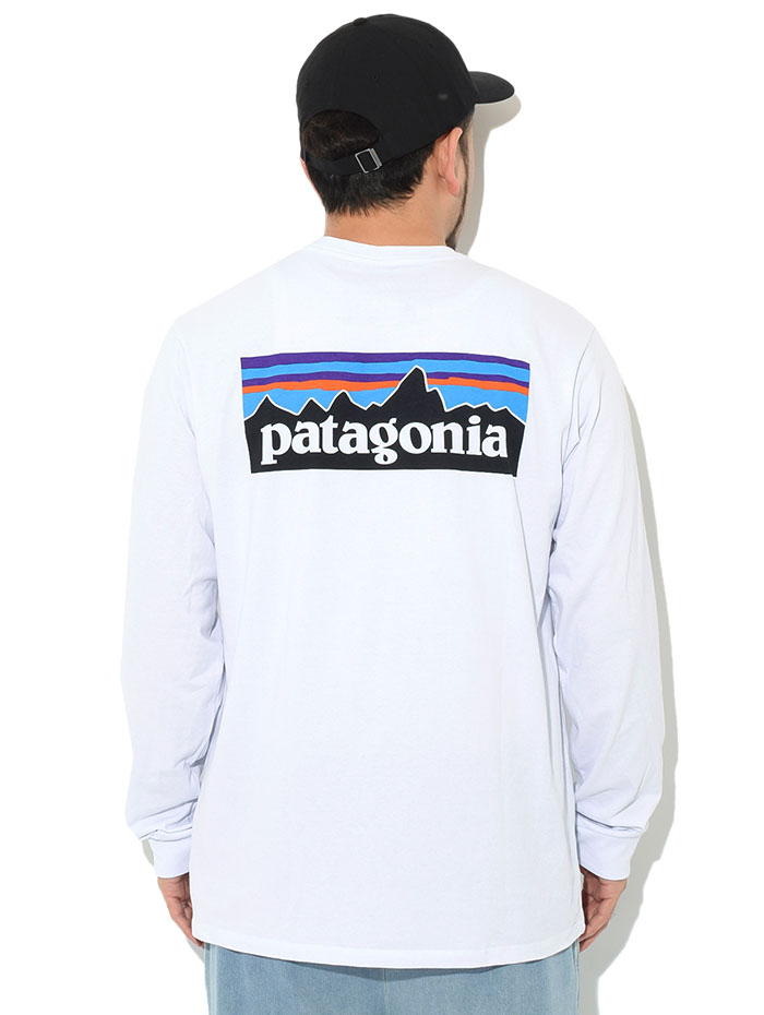 パタゴニア 長袖 ロンT Tシャツ XLサイズ ロゴ 大人気 黒 ブラック