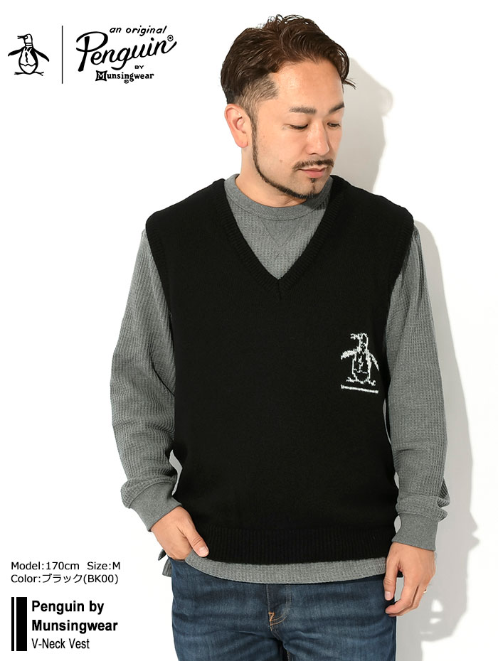 ペンギン バイ マンシングウェア ベスト Penguin by Munsingwear Vネック ( V-Neck Vest ニットベスト トップス  メンズ 男性用 MLMWJL80 )