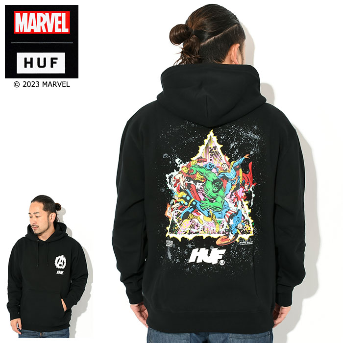 ハフ パーカー プルオーバー HUF メンズ マーベル アベンジャーズ コズミック アッサンブラージュ(MARVEL AVENGERS Cosmic  Assemblage PF00654)