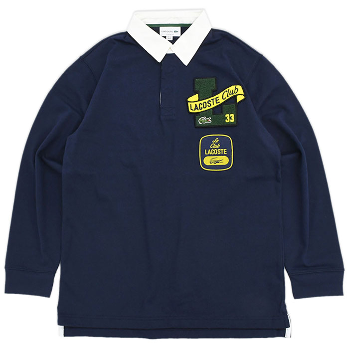 ラコステ ポロシャツ 長袖 LACOSTE メンズ PH2267 ラグビー (PH2267 Rugby L/S Polo Shirt ラガーシャツ ラグビーシャツ トップス PH2267-99)｜icefield｜02