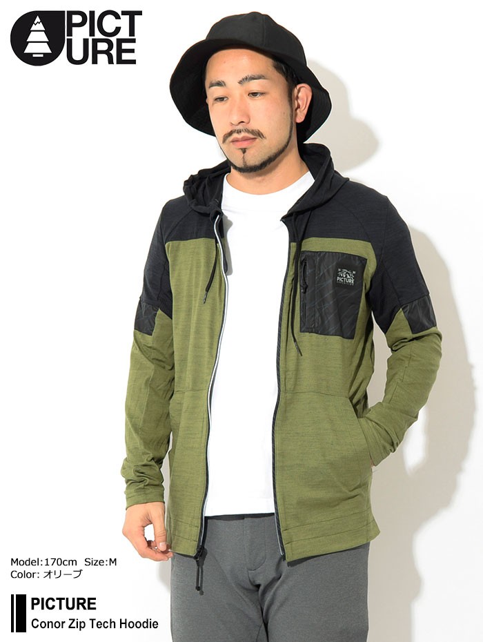 ピクチャー パーカー ジップアップ PICTURE メンズ コナー ジップ
