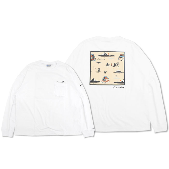 コロンビア ロンT Tシャツ 長袖 Columbia メンズ ジョナス クレアッソン クレスト トゥー バレー コラボ ( Crest To Valley L/S Tee PM0762 )｜icefield｜02