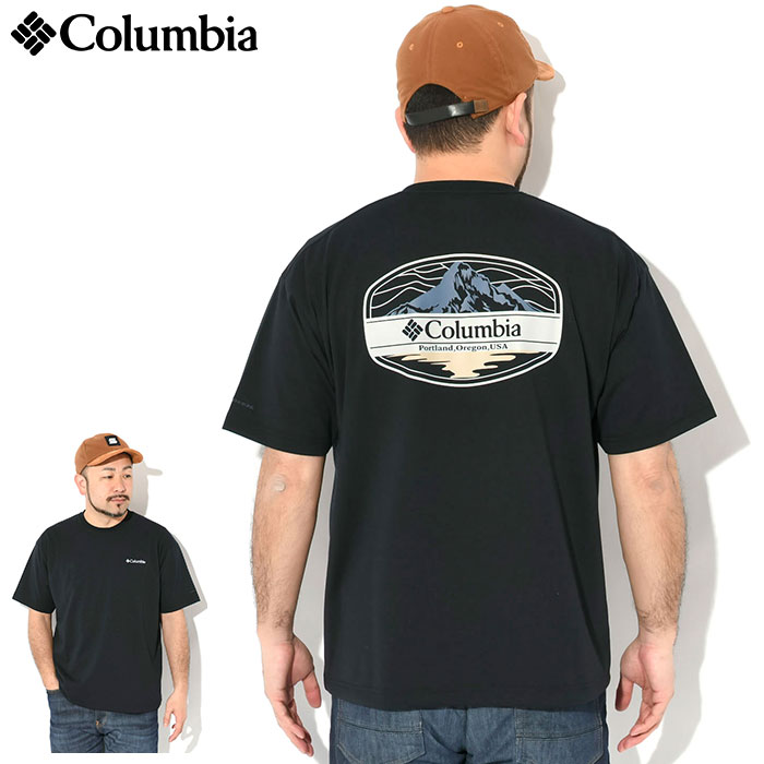 コロンビア Tシャツ 半袖 Columbia メンズ サンライズ ストレイト オムニフリーズゼロ グラフィック ( Sunrise Strait OFZ Graphic S/S Tee PM0950 )[M便 1/1] | Columbia | 01