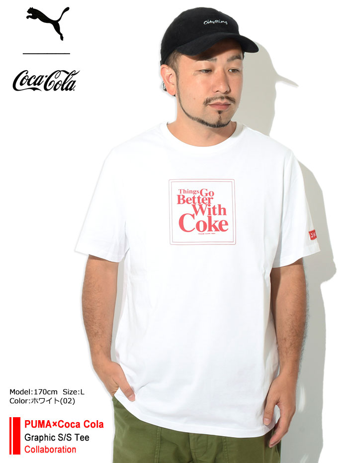 STUSSY×Coca Cola/Coke print Tee/L/HAVE A COKE A SMILE