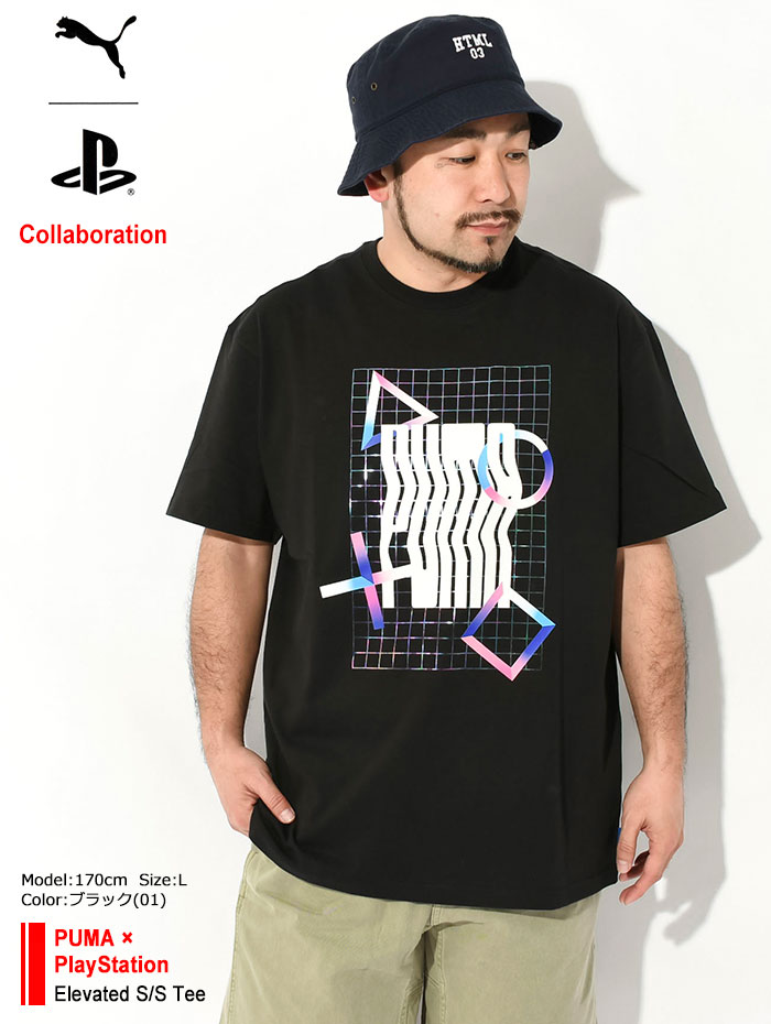 PUMA プーマ Tシャツ 半袖 メンズ プレイステーション エレベ