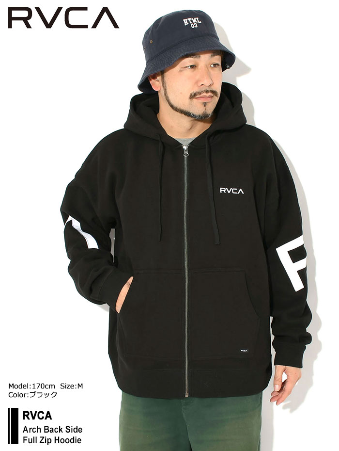 RVCA（ルーカ） パーカー ジップアップ メンズ アーチ バック サイド