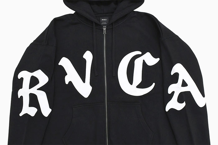 ステッカー付き ルーカ ARCH RVCA ビッグシルエット ブラックS RVCA（ルーカ） パーカー ジップアップ メンズ ワールド ワイド