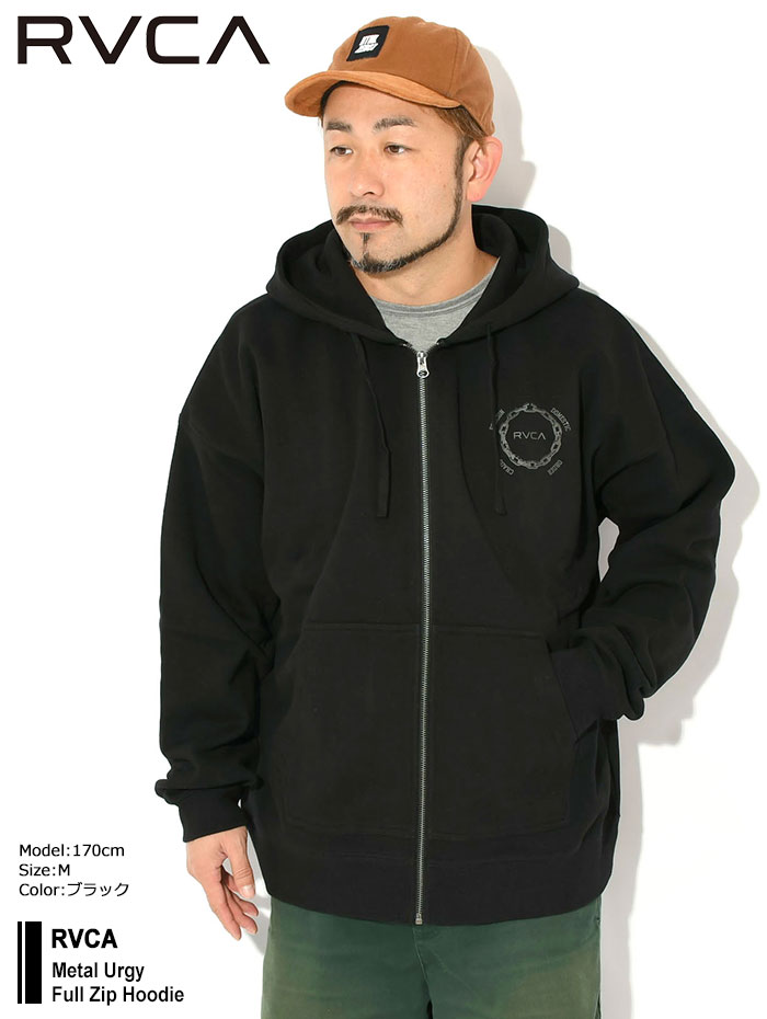 RVCA（ルーカ） パーカー ジップアップ メンズ メタル アージー