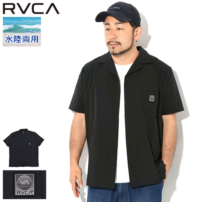 新品未使用　RASH シーガル ブラック 半袖　L/XL RVCA（ルーカ） シャツ 半袖 メンズ ブロック ( Block S/S Shirt 水陸