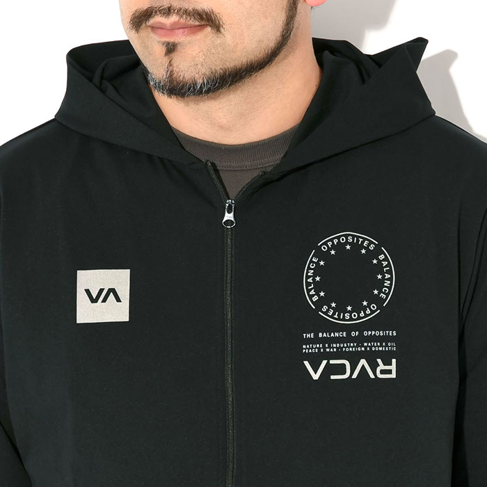 完売品RVCA バックロゴジップスウェットパーカー RVCA ルーカ パーカー ジップアップ メンズ VA マーク