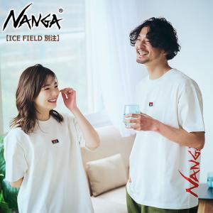 ナンガ Tシャツ 半袖 NANGA メンズ バーティカル ロゴ ( Vertical Logo S/...