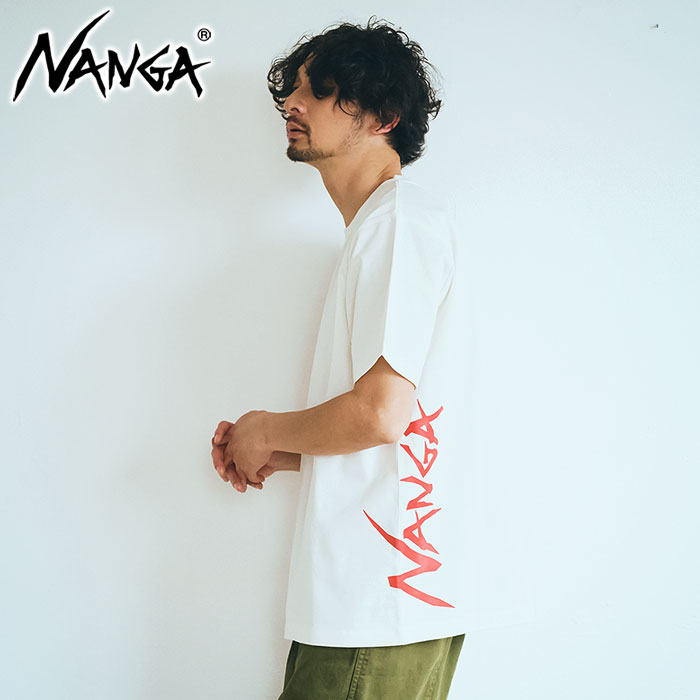 NANGA（ナンガ） Tシャツ 半袖 メンズ バーティカル ロゴ ( Vertical