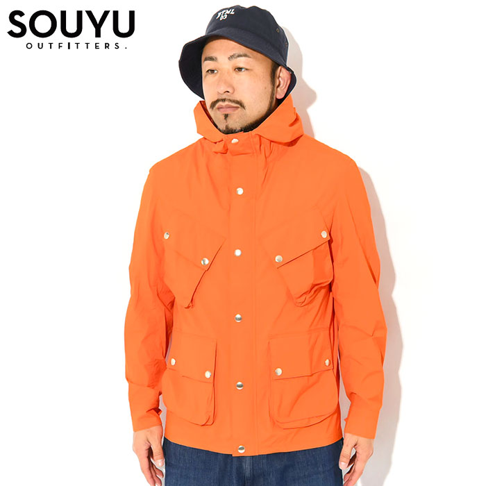 【SOU・SOU】 ソウソウ ジャケット マント オレンジ 長袖 SOWA 桑和 長袖ブルゾン 9522-00 作業服 作業着 制電 ストレッチ ECO