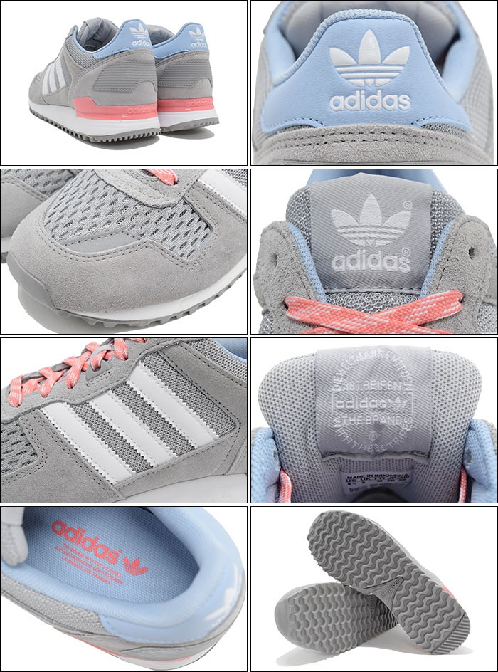 アディダス adidas スニーカー レディース ウーマンズ ZX 700 Light Granite/White/Peach Pink  オリジナルス(WOMEN ZX 700 Originals S78941)