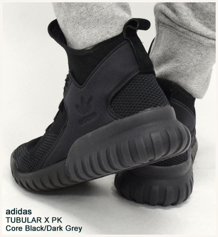 アディダス adidas スニーカー メンズ チュブラー X PK Core Black/Dark Grey オリジナルス(adidas  TUBULAR X PK Originals S80132)