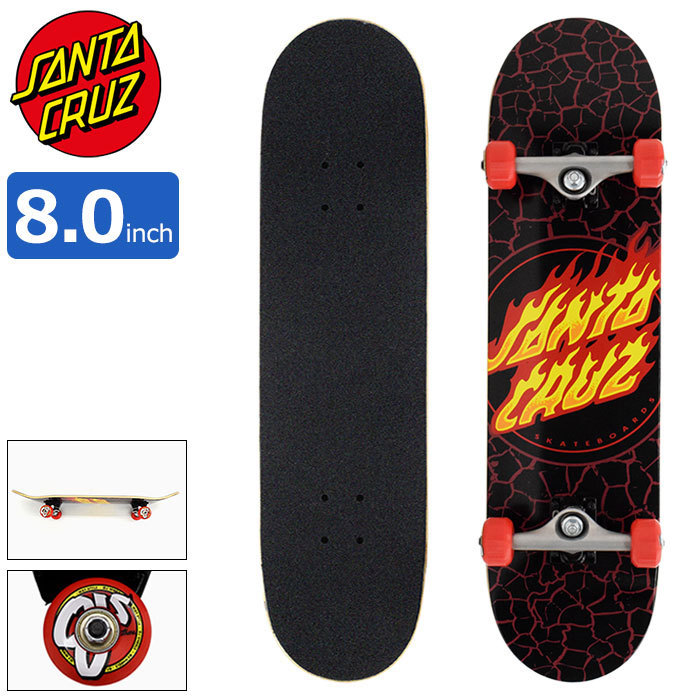 スケートボード　スケボー　スピットファイア　サンタクルーズ　極美品　8.15 SANTA CRUZ（サンタクルーズ） スケボー スケートボード コンプリート