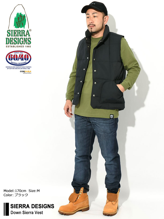 シエラデザインズ ジャケット SIERRA DESIGNS メンズ ダウン シエラ ベスト ( Down Sierra Vest 60/40クロス  ダウンベスト アウター 621006 )