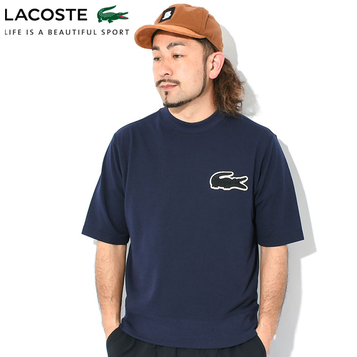 ラコステ トレーナー 半袖 LACOSTE メンズ SH058LJ クルー スウェット ( SH058LJ S/S Crew Sweat トップス 男性用 SH058LJ-99 )｜icefield｜02