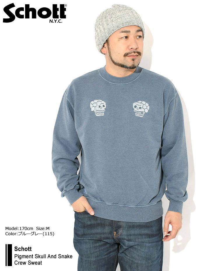 Schott N.Y.C（ショット） トレーナー Schott メンズ ピグメント