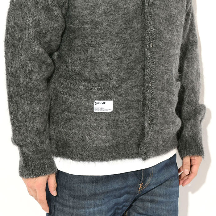 Schott モヘアニット カーディガン MOHAIR CARDIGAN M MOHAIR KNIT CARDIGAN/モヘア ニットカーディガン | Schott（ショット