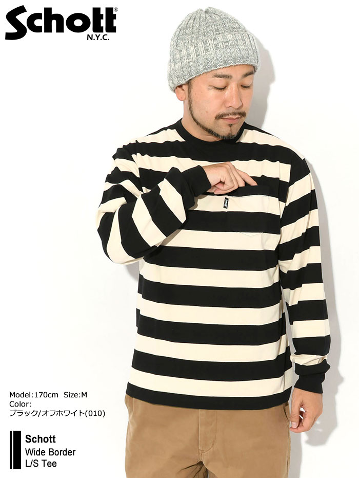 Schott N.Y.C（ショット） ロンT Tシャツ 長袖 Schott メンズ ワイド
