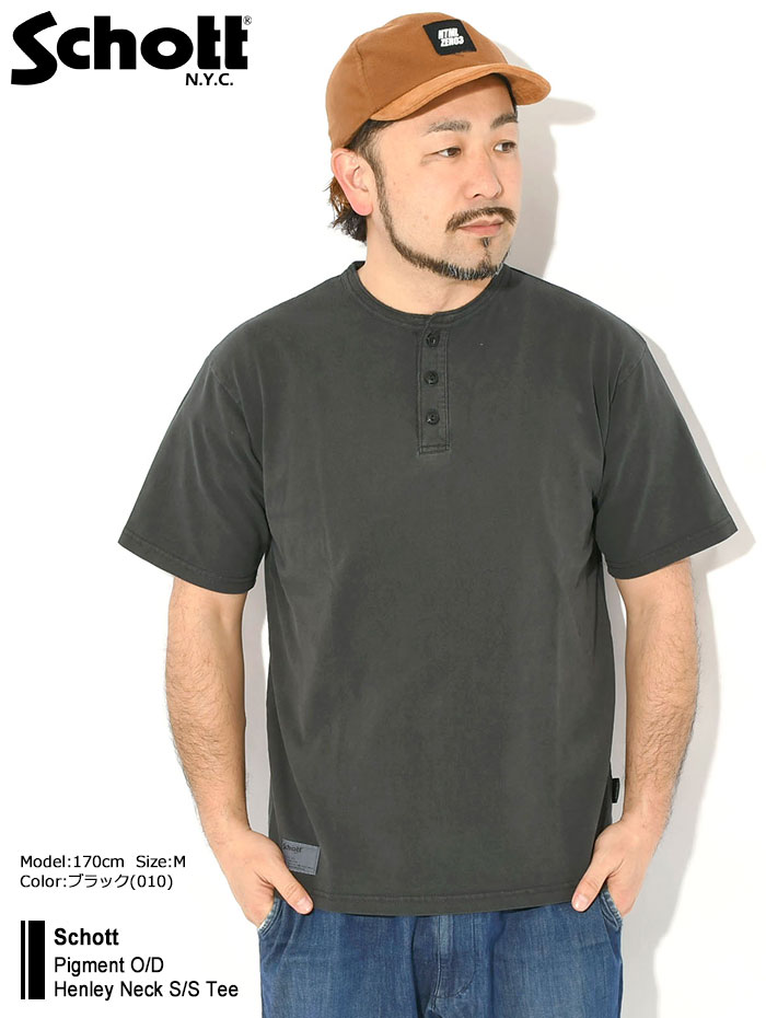 Schott N.Y.C（ショット） Tシャツ 半袖 Schott メンズ ピグメント O/D