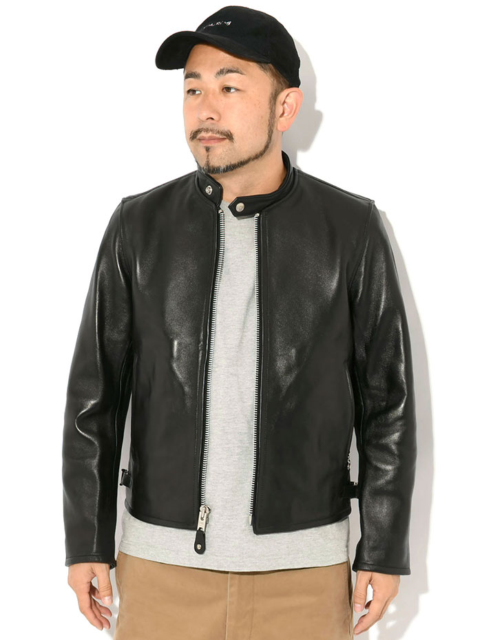 希少 美品 Schott 7621 羊革 レザージャケット M 黒 ピンズ付き Schott N.Y.C（ショット） ジャケット Schott メンズ 70s シングル
