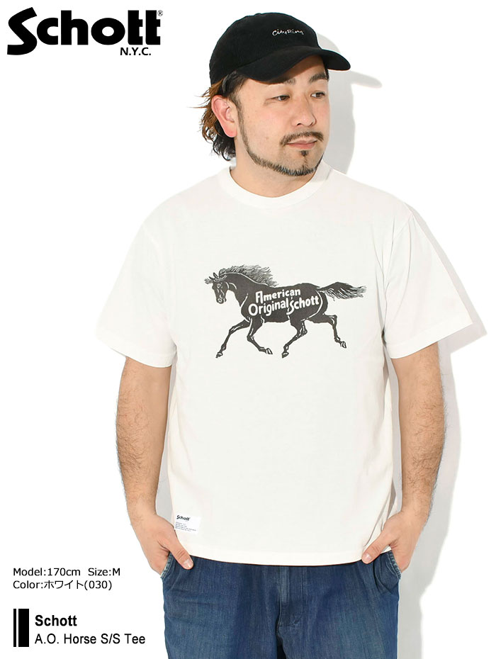 Schott N.Y.C（ショット） Tシャツ 半袖 Schott メンズ A.O. ホース
