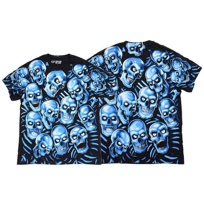 リキッド ブルー Tシャツ LIQUID BLUE メンズ スカル パイル ( Skull Pile...