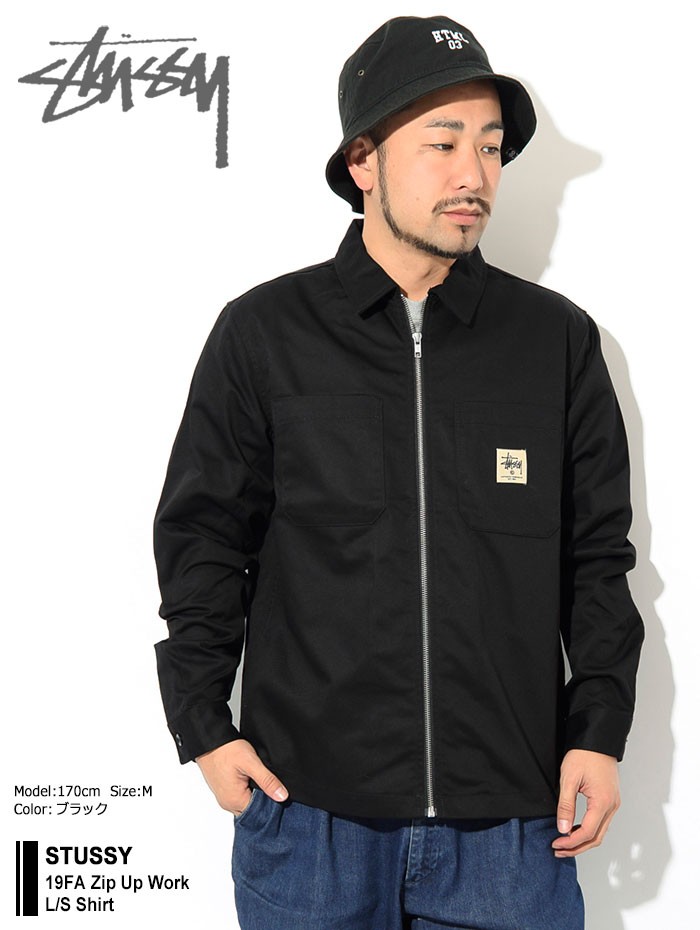 STUSSYステューシー　ストライプワークシャツ　M 2204b5604c99edc5e242617f14cb5e