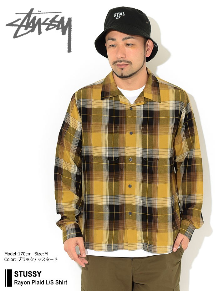 STUSSY Plaid Zip Shirt オンブレ チェック シャツ 美品-