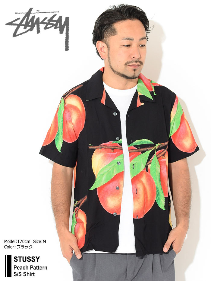 ステューシー シャツ 半袖 STUSSY メンズ Peach Pattern ( stussy