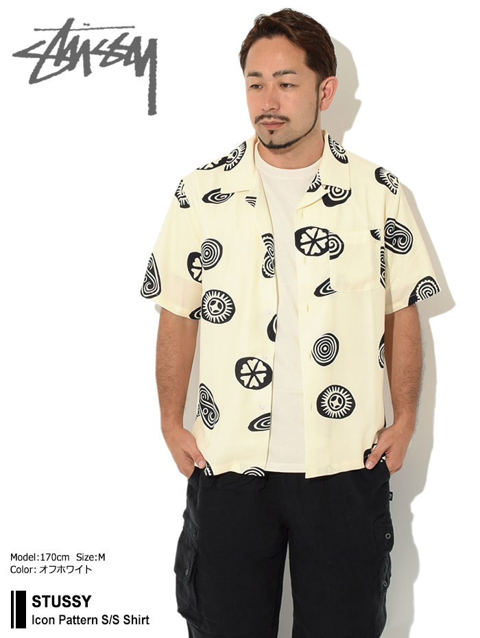 ステューシー シャツ 半袖 STUSSY メンズ Icon Pattern ( stussy shirt