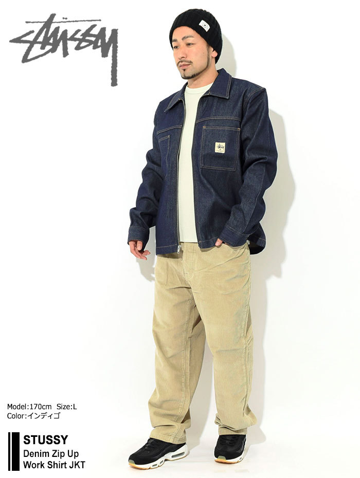 ステューシー ジャケット STUSSY メンズ Denim Zip Up Work Shirt ( stussy JKT デニムジャケット  JACKET アウター 1110184 USAモデル 正規 )