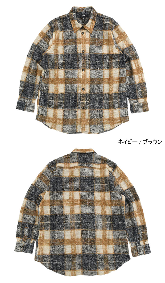 STUSSY（ステューシー） シャツ 長袖 メンズ Plaid Knit ( stussy