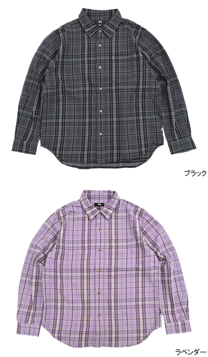 ステューシー シャツ 長袖 STUSSY メンズ Stones Plaid ( stussy shirt チェック カジュアルシャツ トップス 男性用  1110303 USAモデル 正規 )