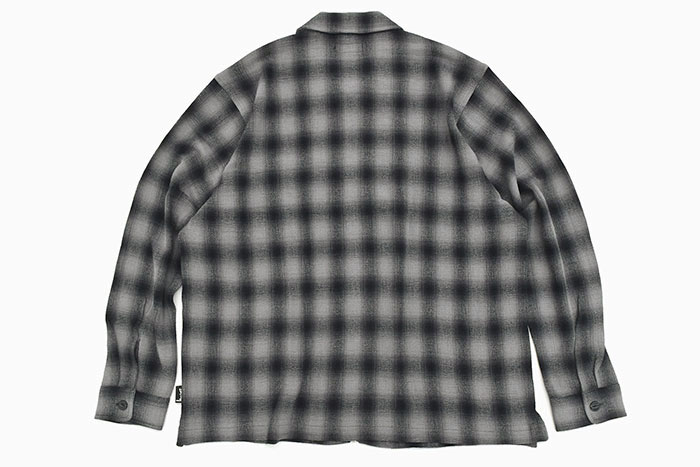 STUSSY オンブレ 中綿 キルティング ジップアップシャツ S
