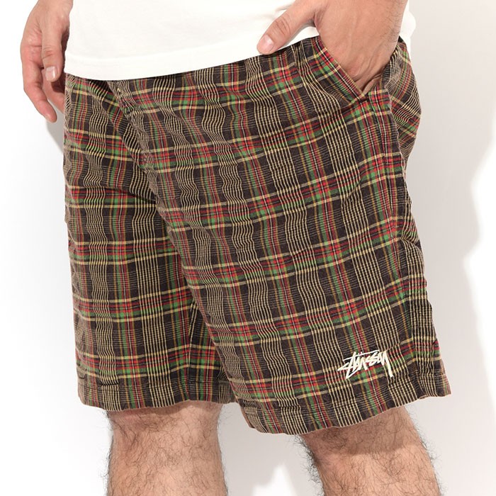 STUSSY（ステューシー） ハーフパンツ メンズ Plaid Mountain ( stussy
